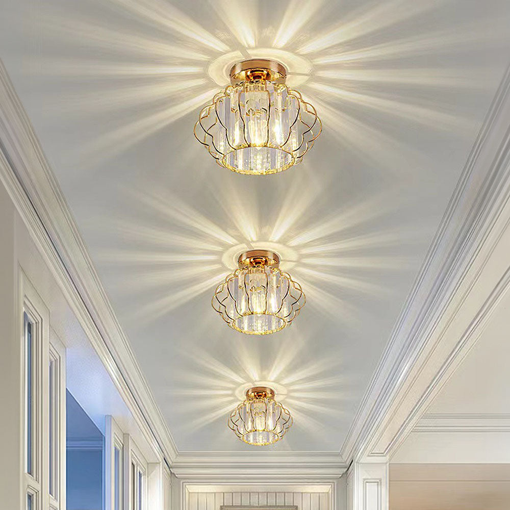 Ceiling Light | Modern Geometric Cage Fixture