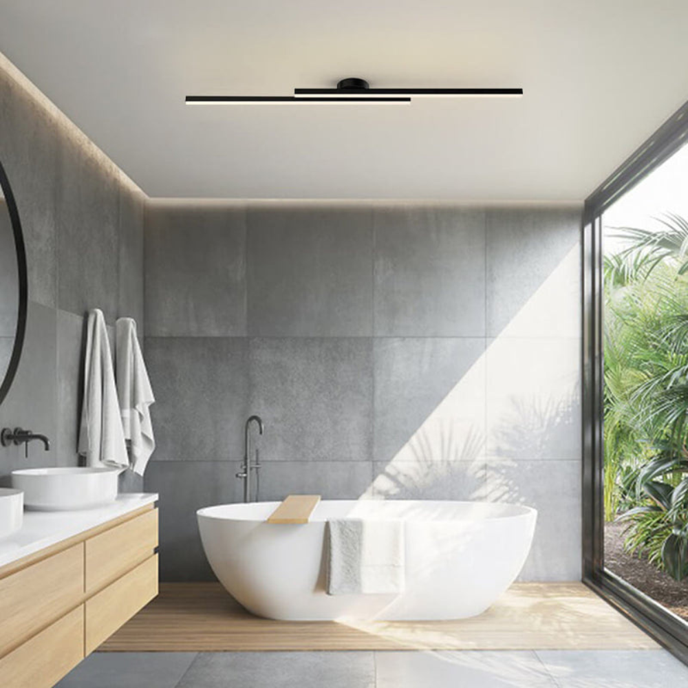 Modern Long Strip LED Ceiling Light | Sleek Semi Flush Mount