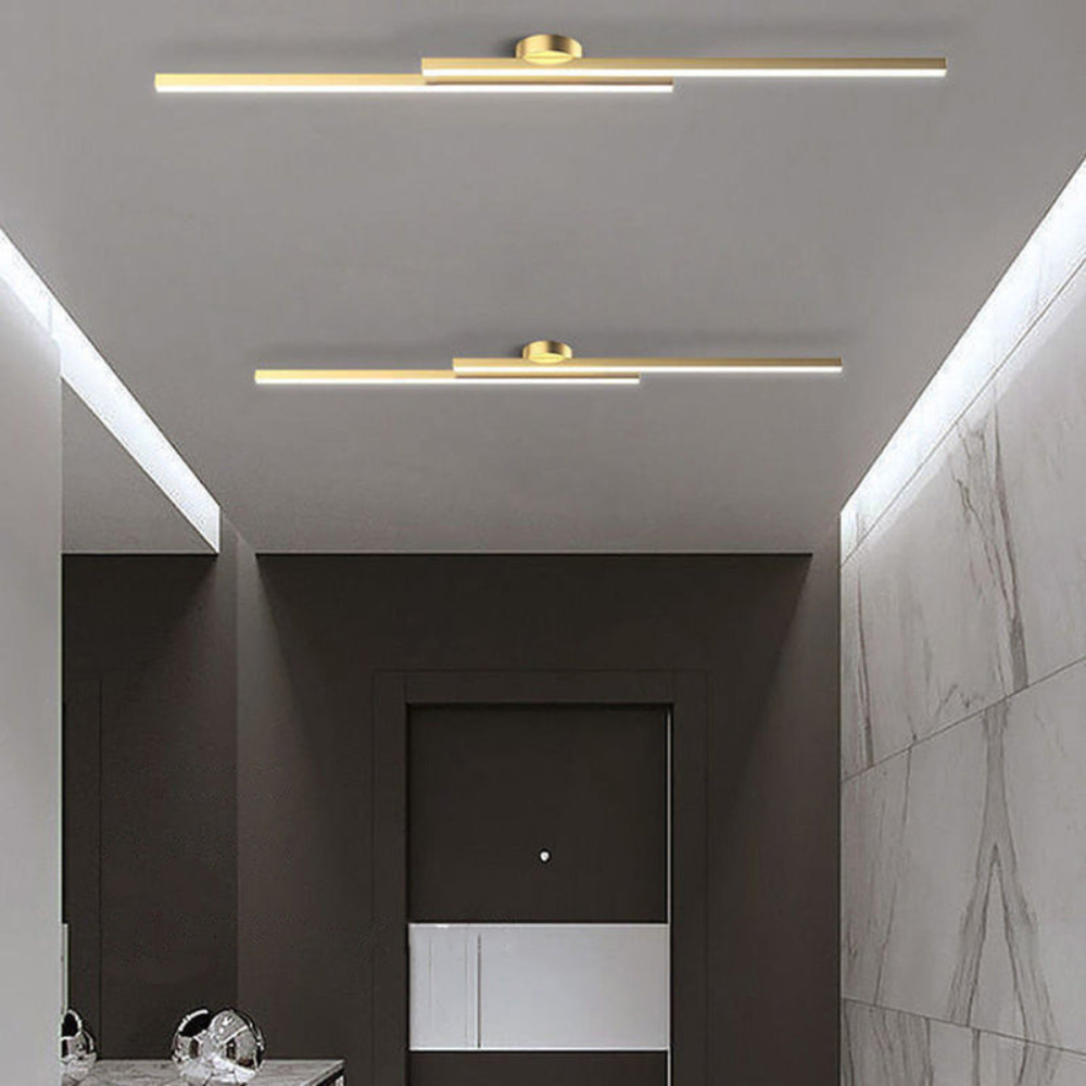 Modern Long Strip LED Ceiling Light | Sleek Semi Flush Mount