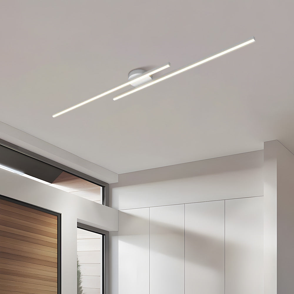 Modern Long Strip LED Ceiling Light | Sleek Semi Flush Mount