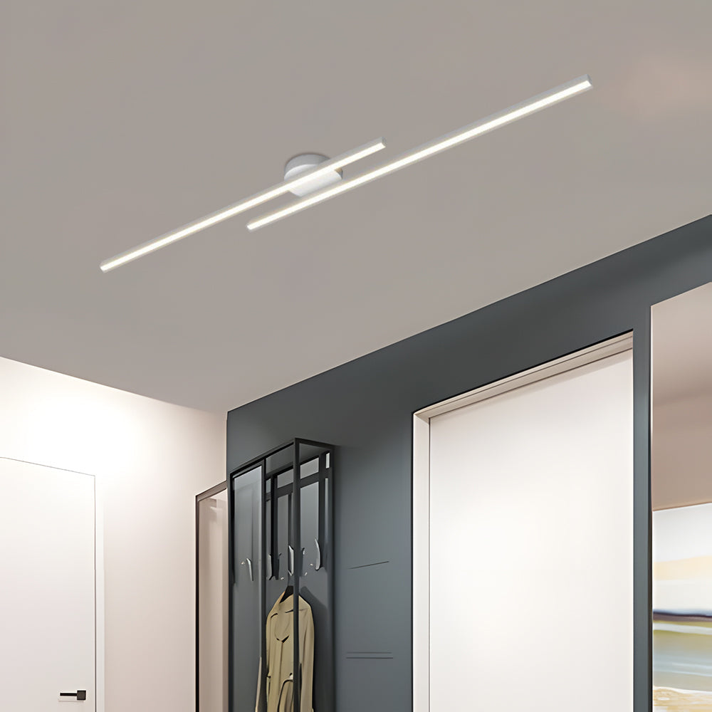 Modern Long Strip LED Ceiling Light | Sleek Semi Flush Mount