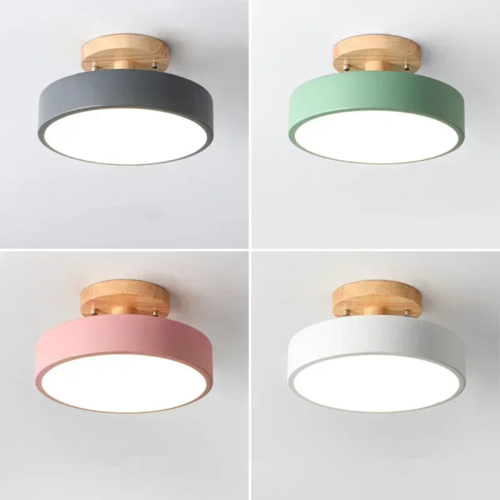 LED Ceiling Lamp | Round Scandinavian Light for Balcony and Study