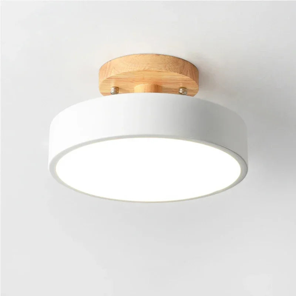 LED Ceiling Lamp | Round Scandinavian Light for Balcony and Study