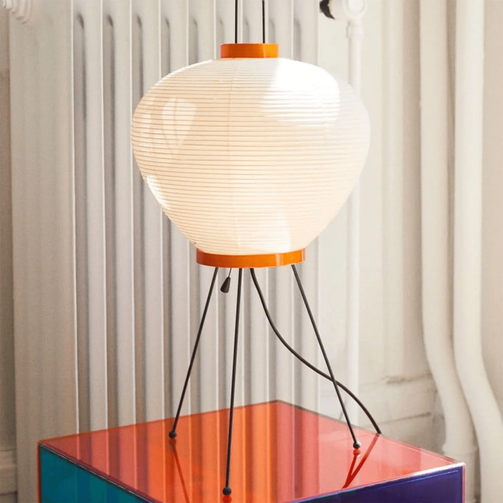 Table Lamp | Paper Shade Sculptural Table Light