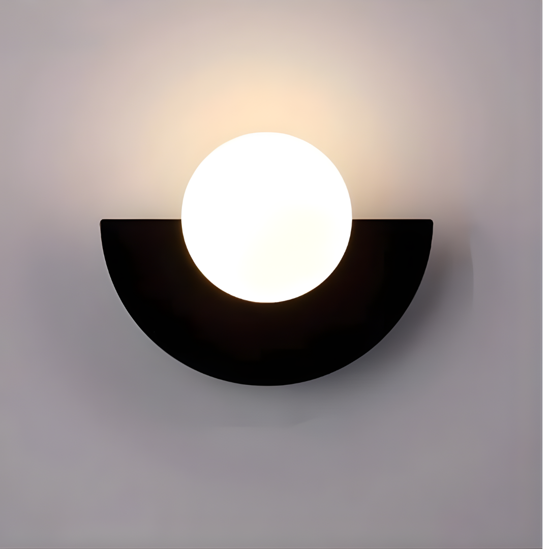 Wall Light | Semi-Circle Metal Fixture
