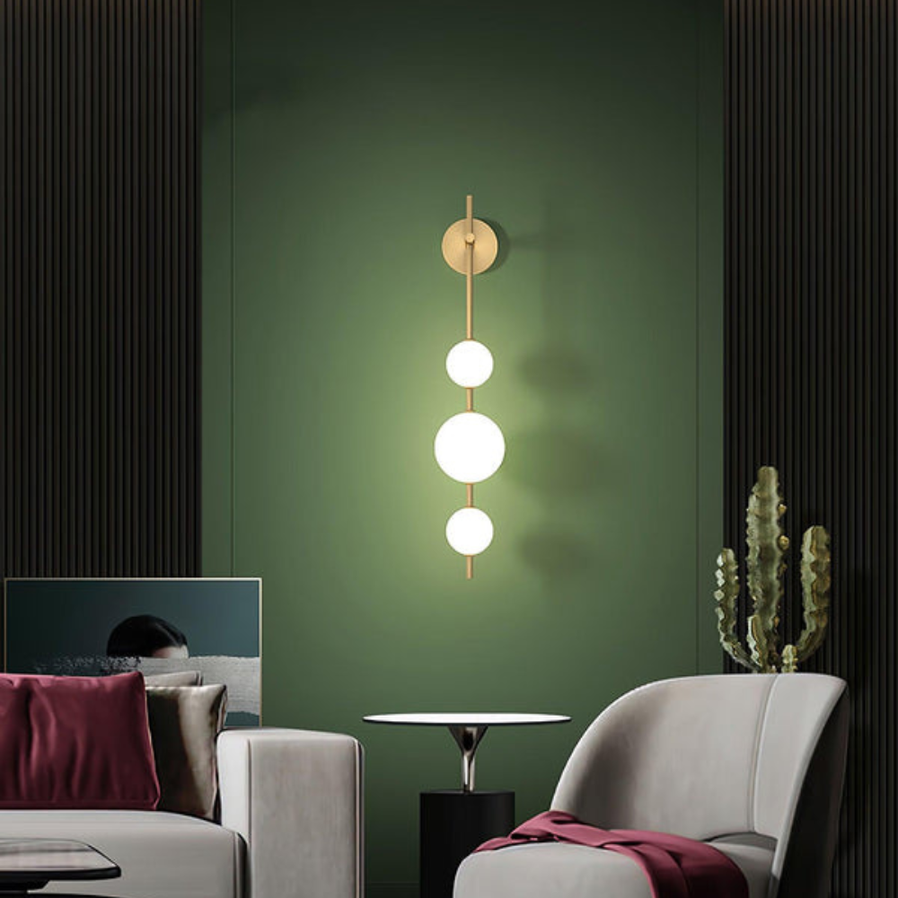 Modern Wall Light | Vertical Glass Globe