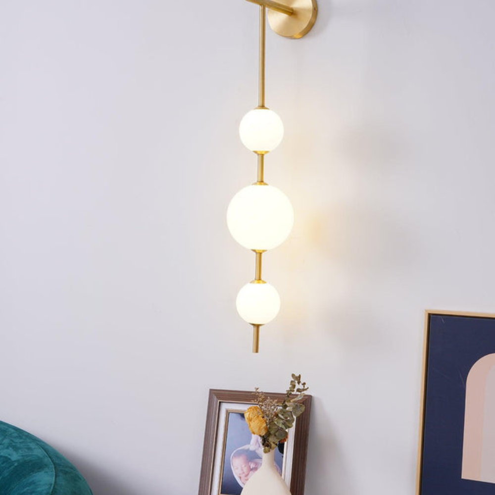 Modern Wall Light | Vertical Glass Globe