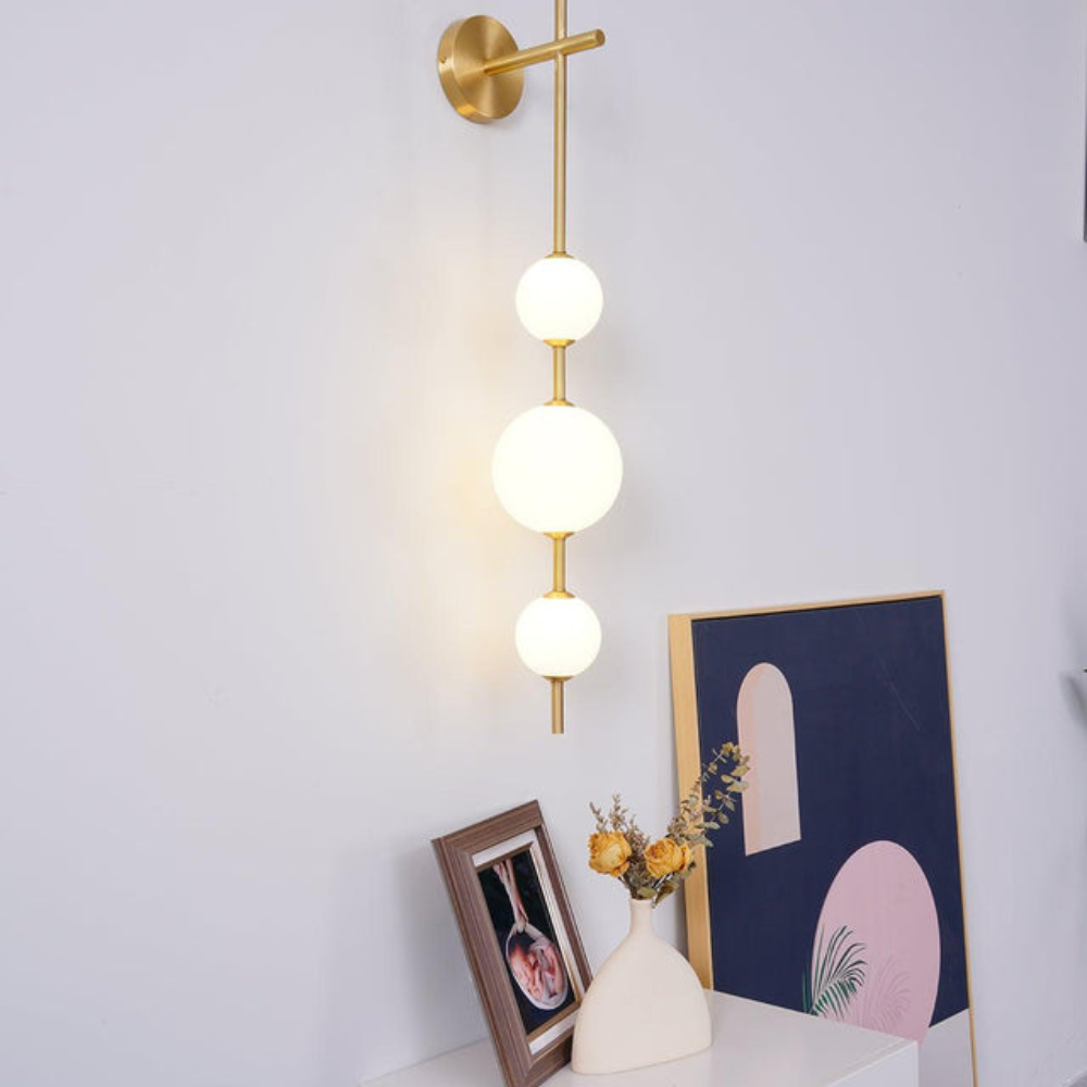 Modern Wall Light | Vertical Glass Globe