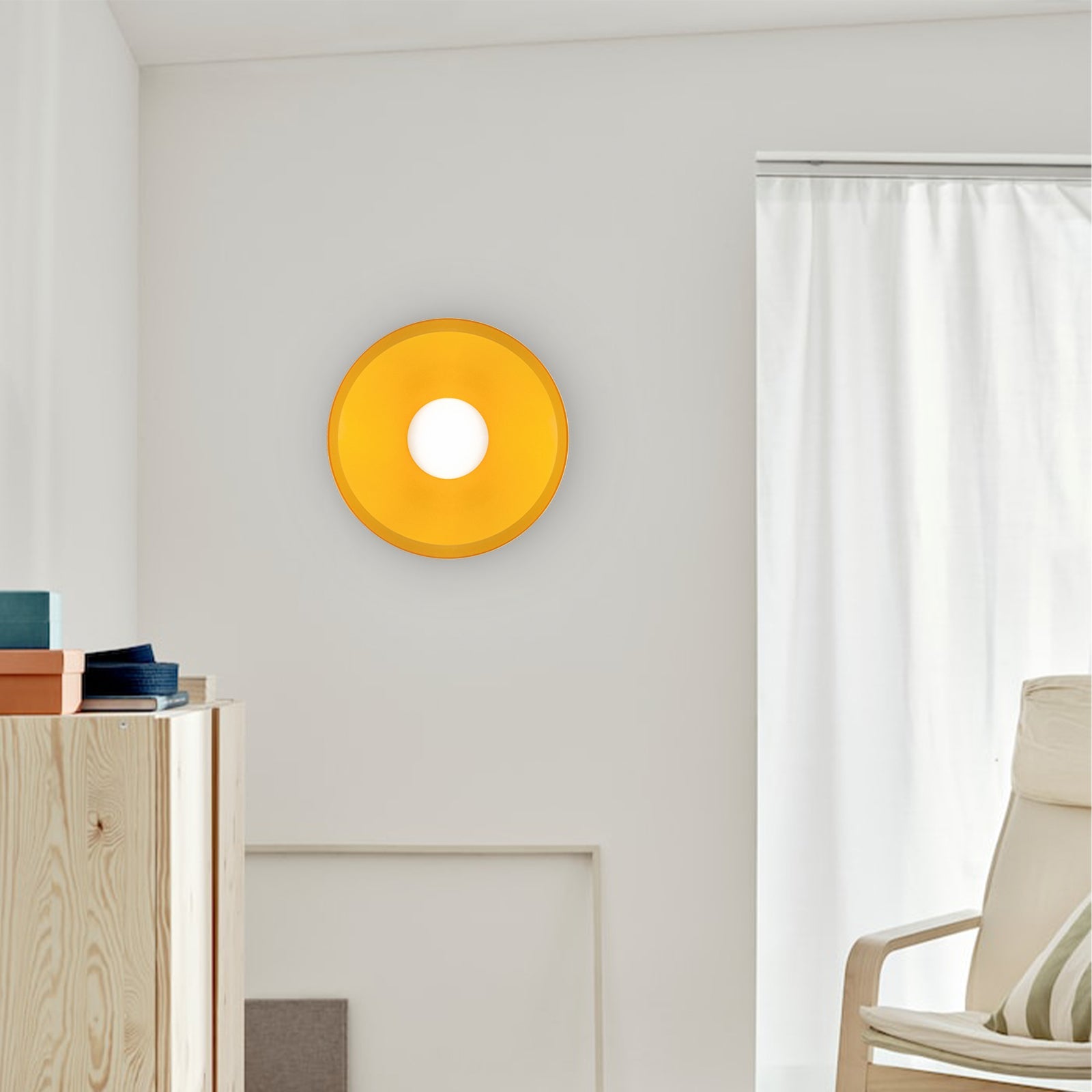 Ceiling Light | Round Glass Flush Ceiling Fixture