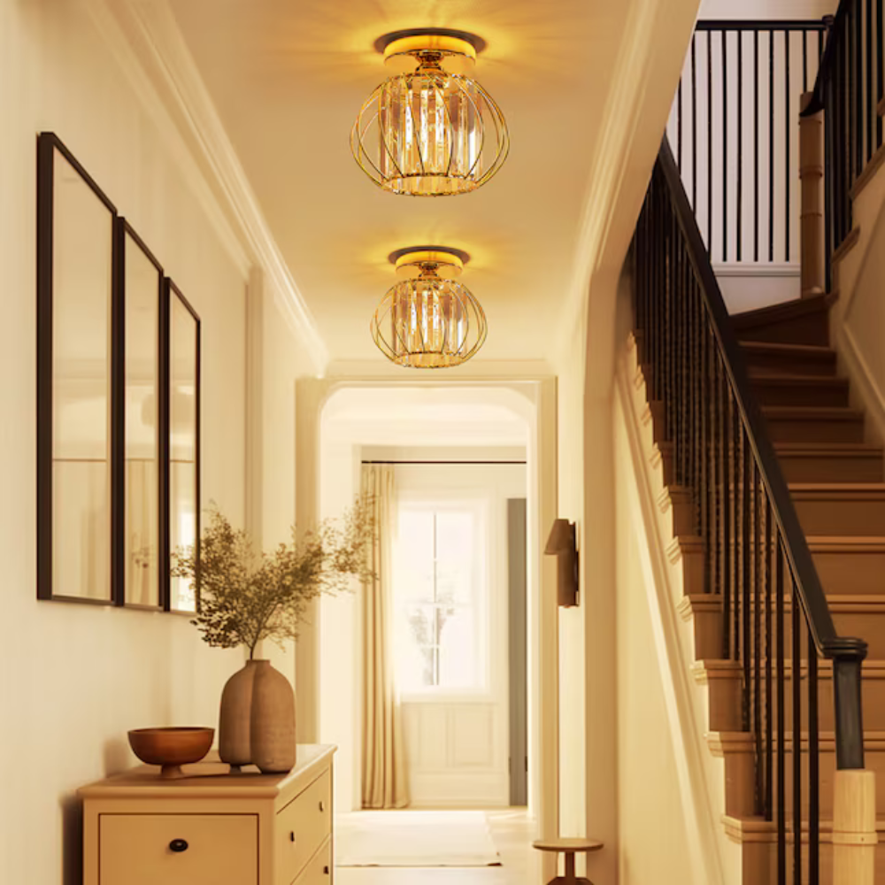Crystal Flush Light | Nordic Style Ceiling Fixture
