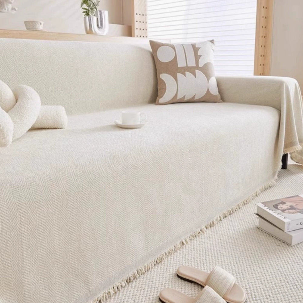 Living Room Pet Friendly Sofa Cover | Modern Slipcover Design