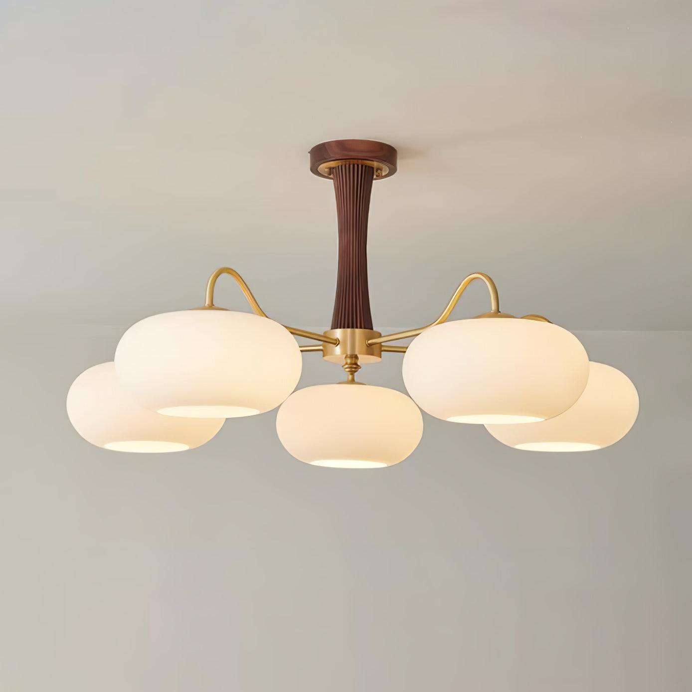 Ceiling Light | Multi-Arm Glass Shade