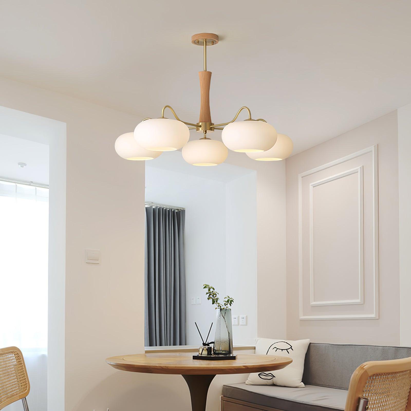 Ceiling Light | Multi-Arm Glass Shade