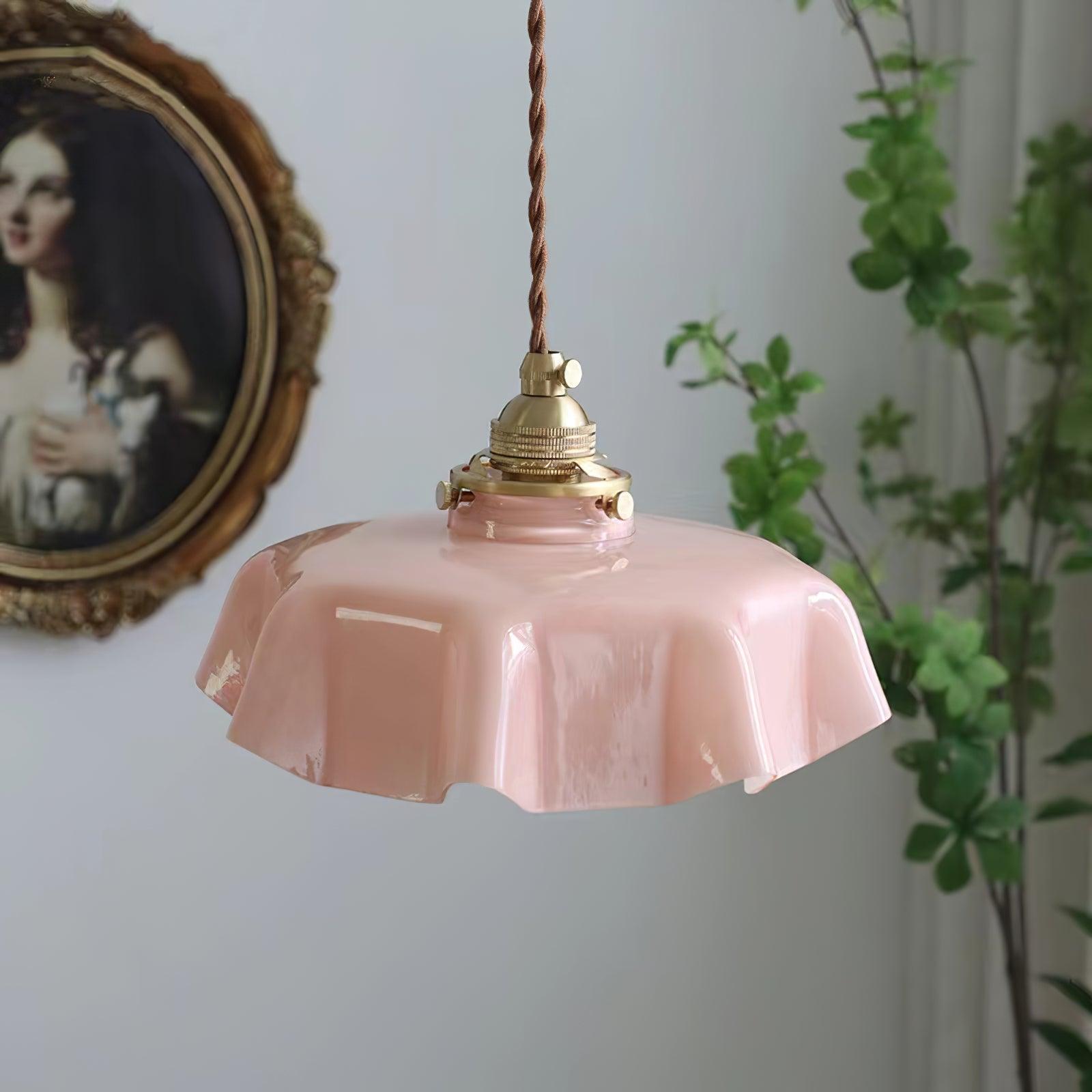 Pendant Light Scalloped | French Flower Ceiling Lamp