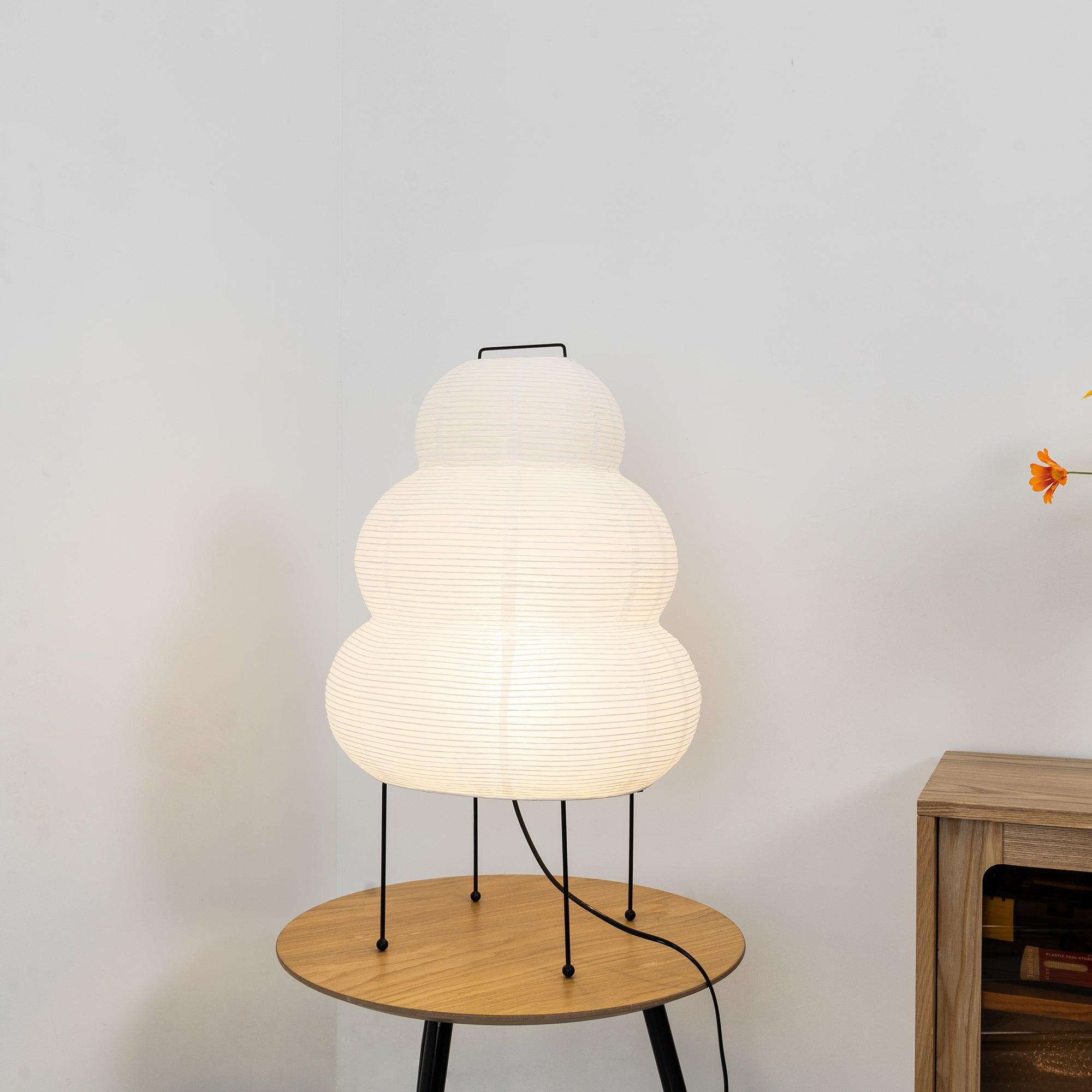 Table Lamp | Paper Shade Sculptural Table Light