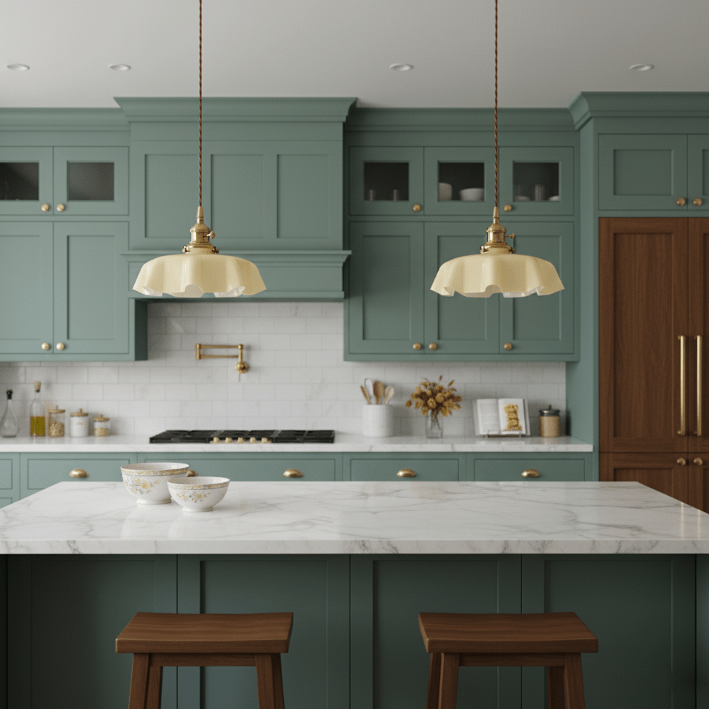 Pendant Light Scalloped | French Flower Ceiling Lamp