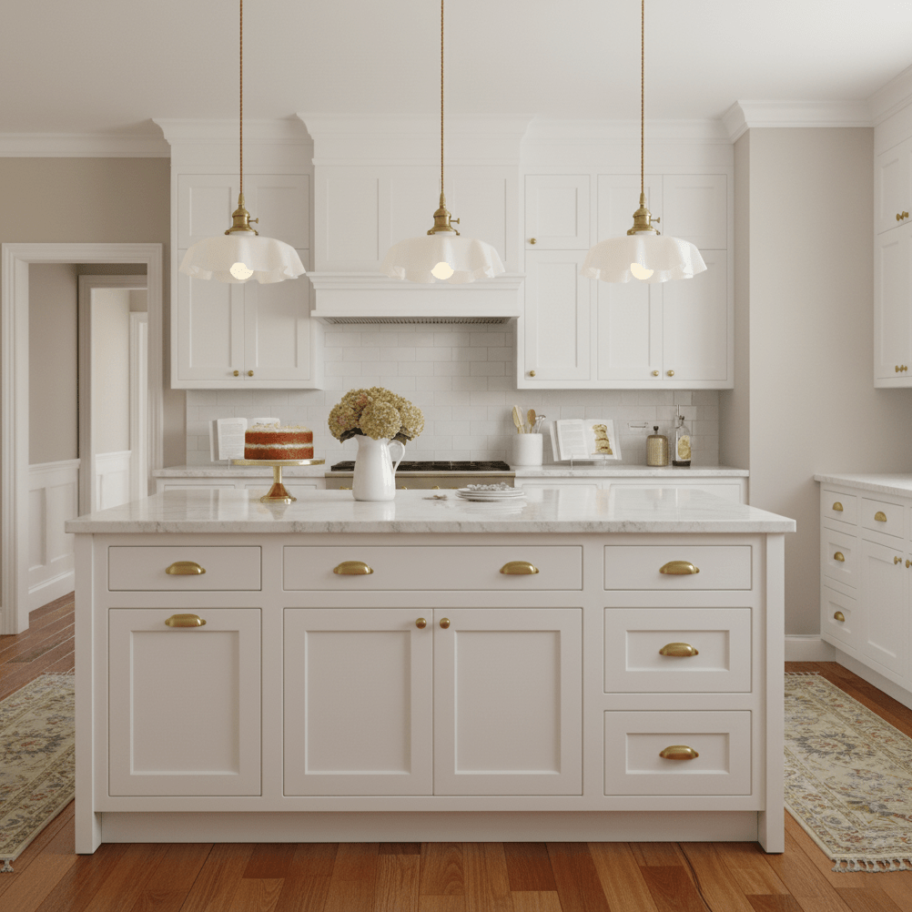 Pendant Light Scalloped | French Flower Ceiling Lamp