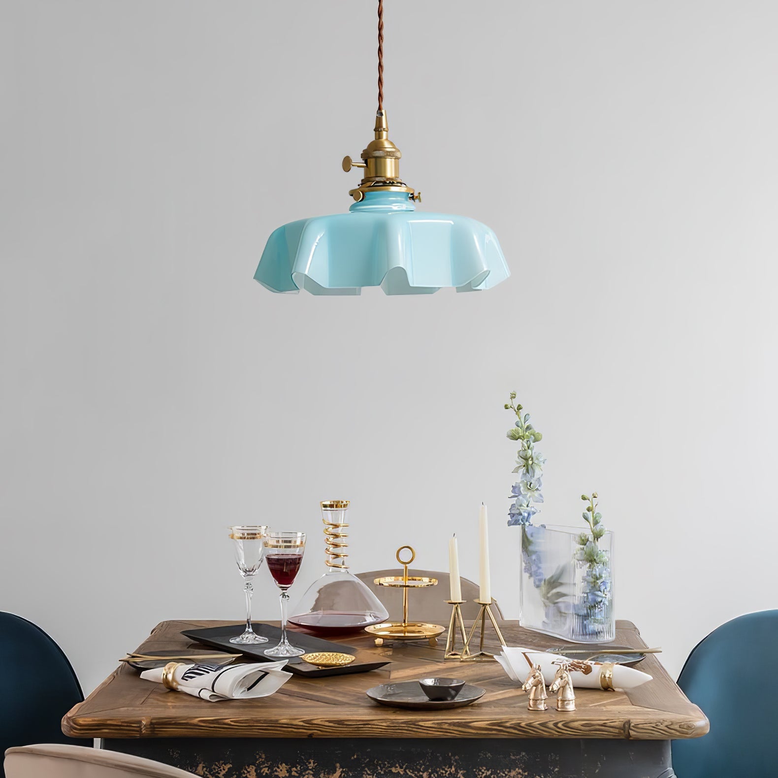 Pendant Light Scalloped | French Flower Ceiling Lamp