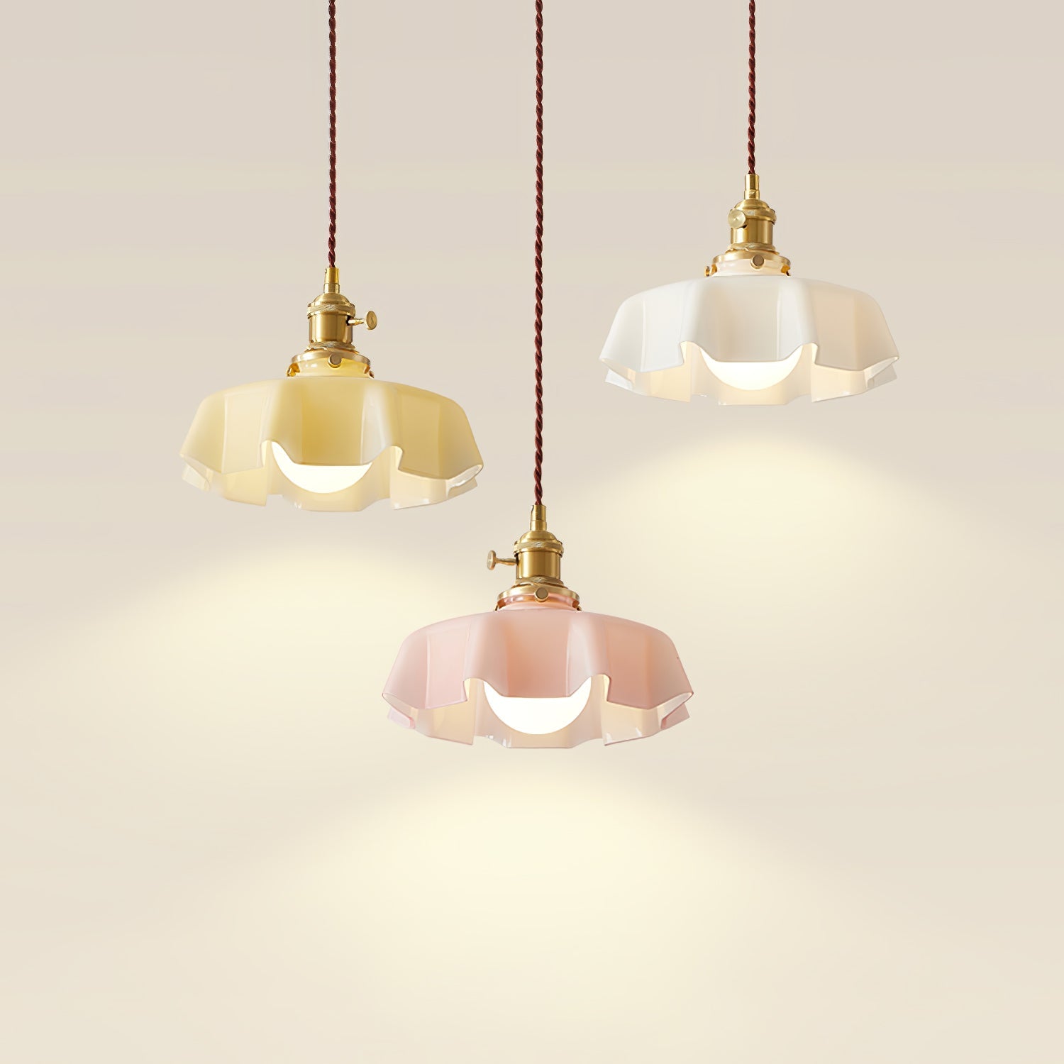Pendant Light Scalloped | French Flower Ceiling Lamp