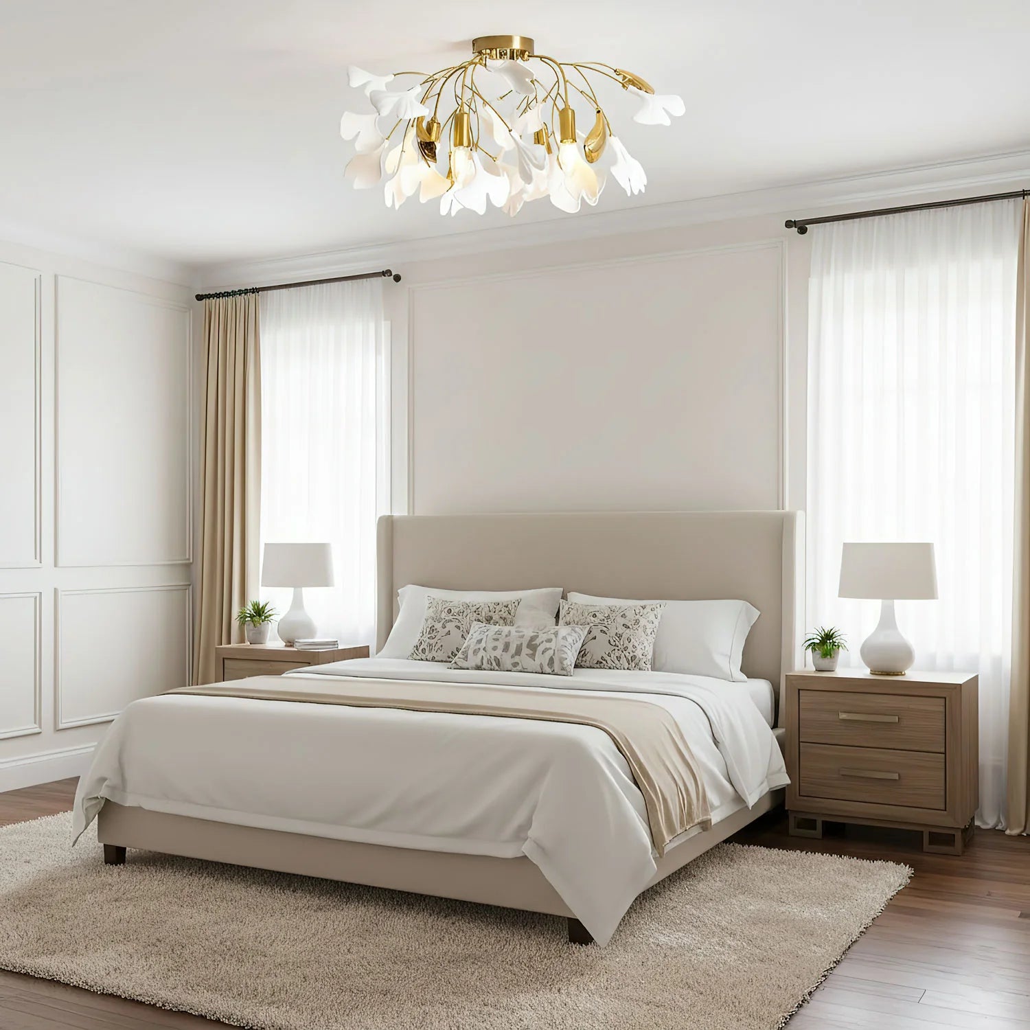 Ginkgo Leaf Chandelier | Nature-Inspired Branch Ceiling Fixture