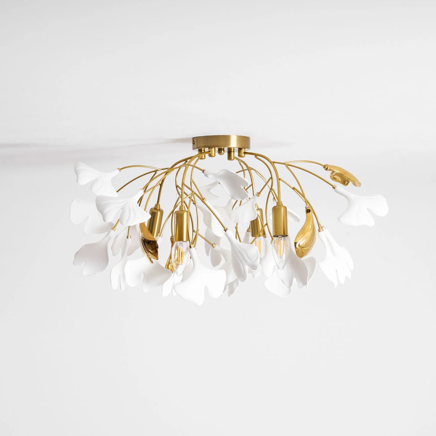 Ginkgo Leaf Chandelier | Nature-Inspired Branch Ceiling Fixture
