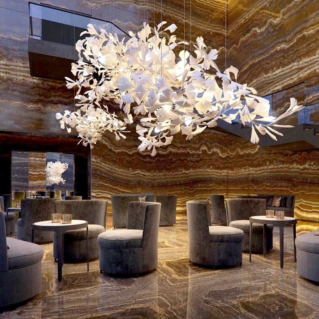 Chandelier Light | Ceiling Lamp with Leaf-Inspired Design