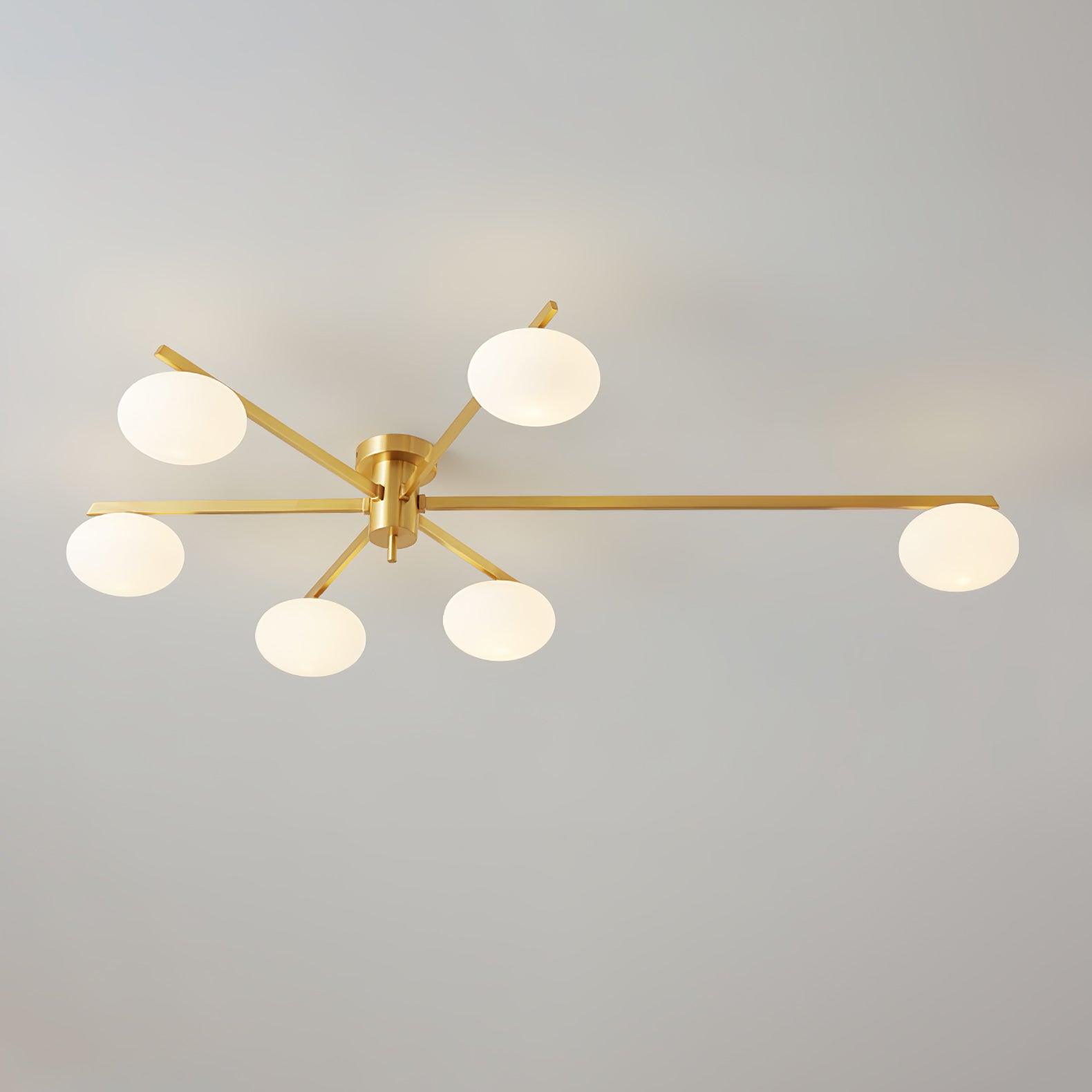 Ceiling Light | Multi-Arm Linear Glass Shade