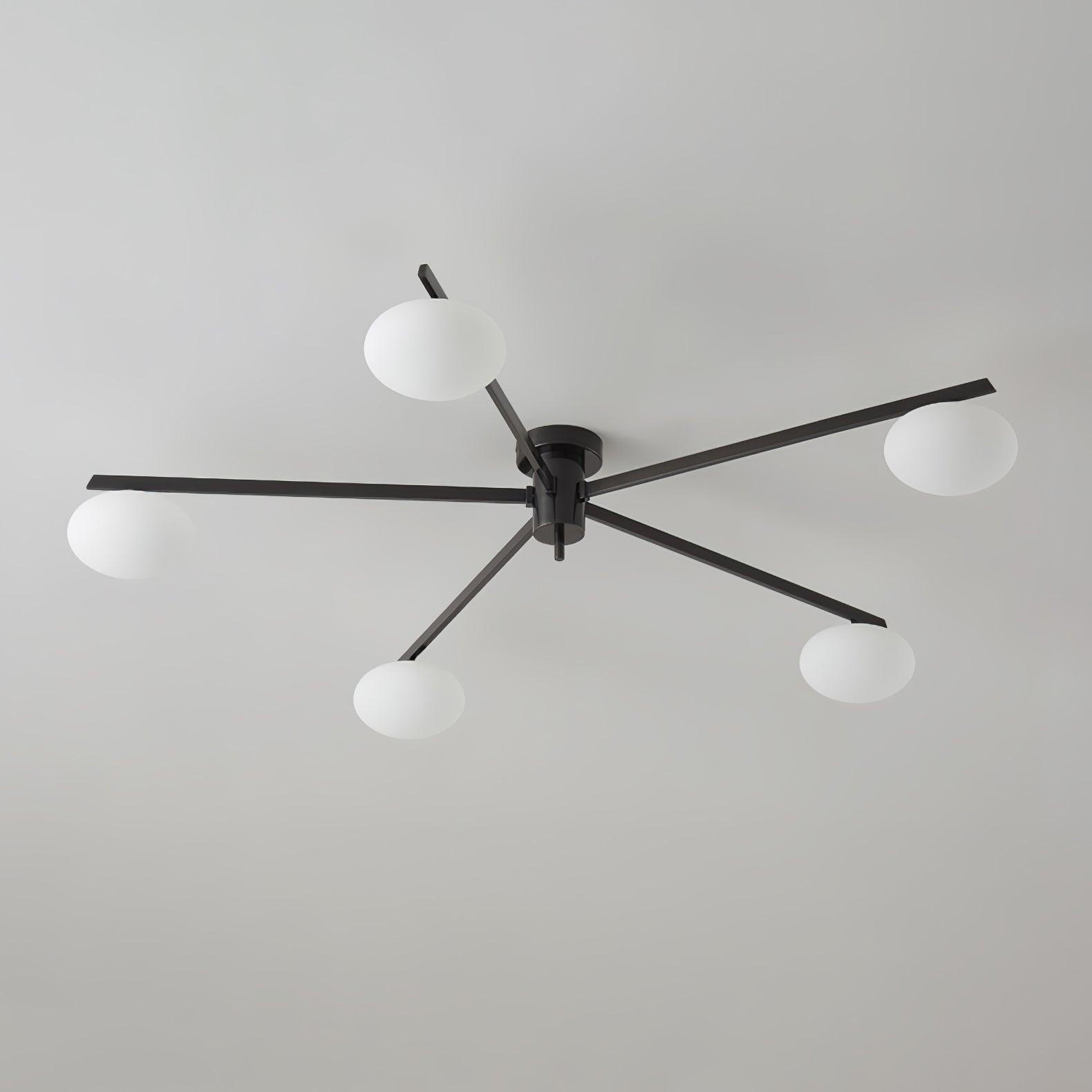 Ceiling Light | Multi-Arm Linear Glass Shade