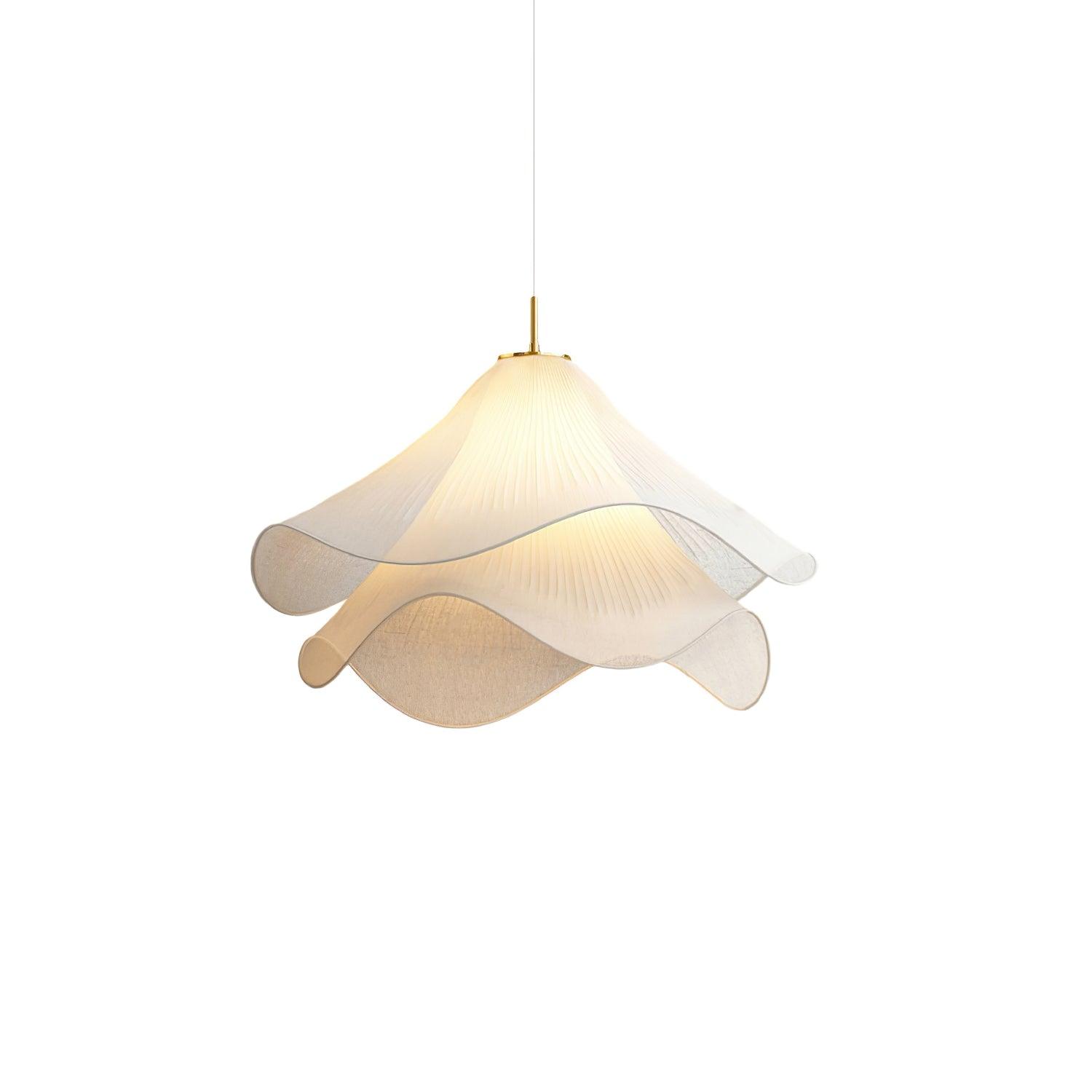 Pendant Light Layered Fabric Shade | Ceiling Mounted Fixture