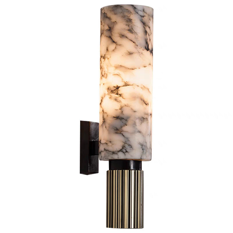 Wall Light | Marble Cylinder Design