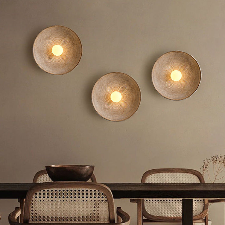 Wall Light | Round Wooden LED