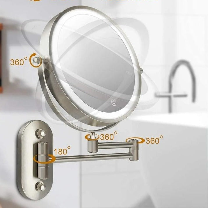 Wall Mounted Mirror LED | Magnifying Bathroom Fixture