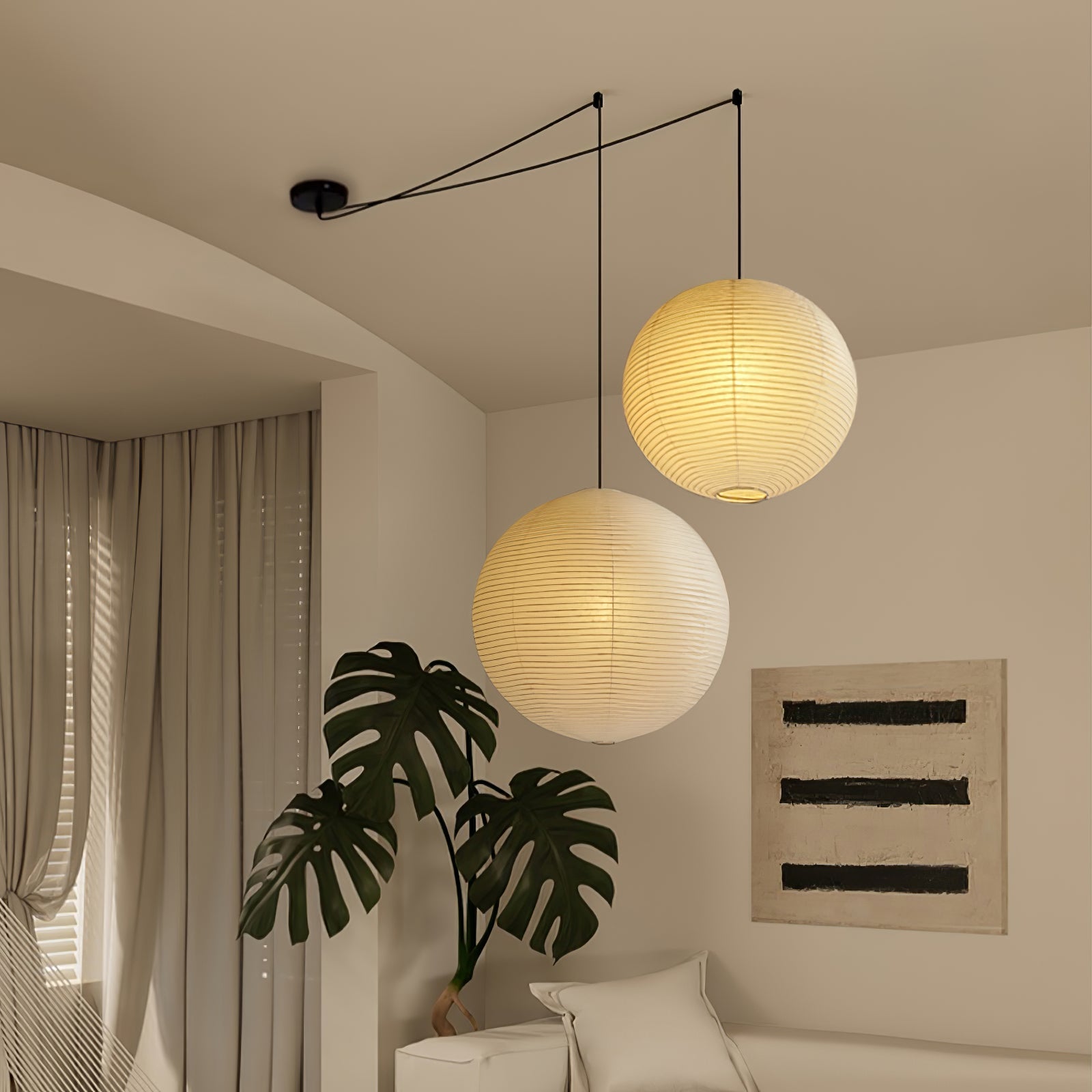 Pendant Light | Oversized Lantern Globe Design