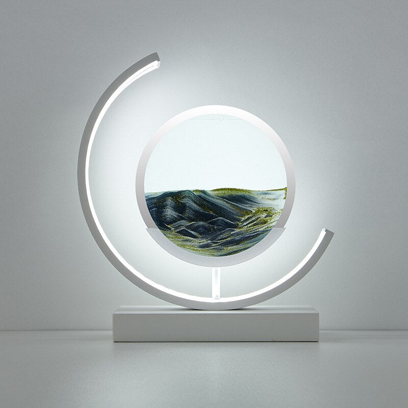Table Lamp Circular Frame | LED Desk Fixture