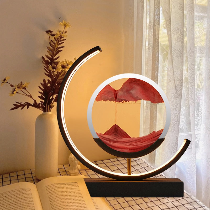 Table Lamp Circular Frame | LED Desk Fixture