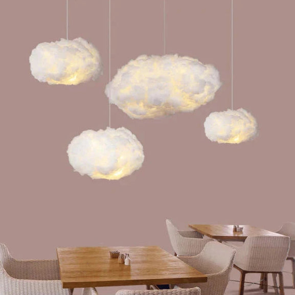 Pendant Light | Fluffy Bedroom Cloud Shape Fixture