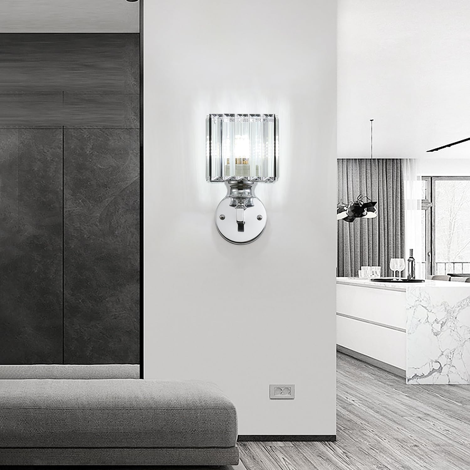 Wall Light | Textured Glass Fixture