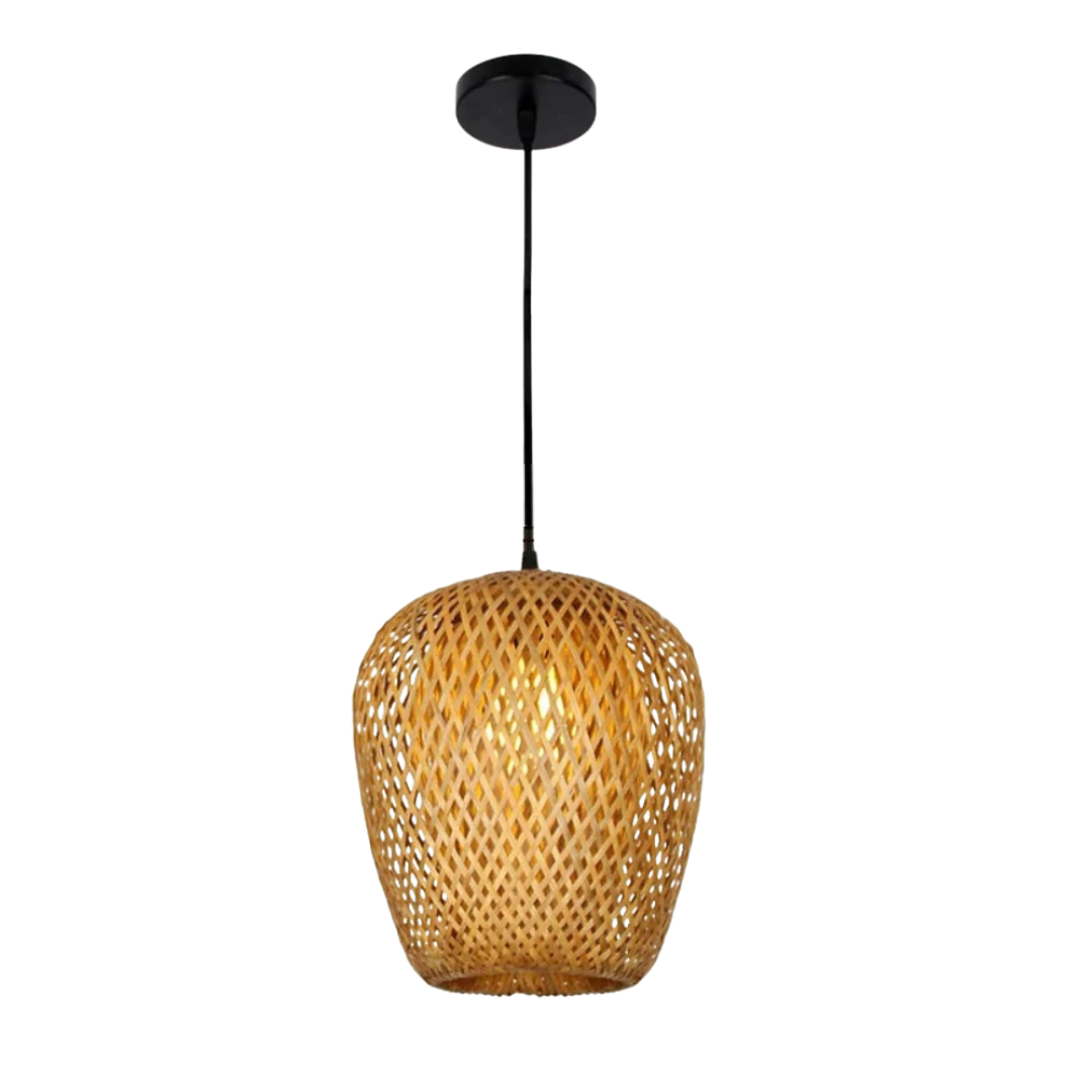 Woven Pendant Light | Handwoven Ceiling Fixture for Home Decor