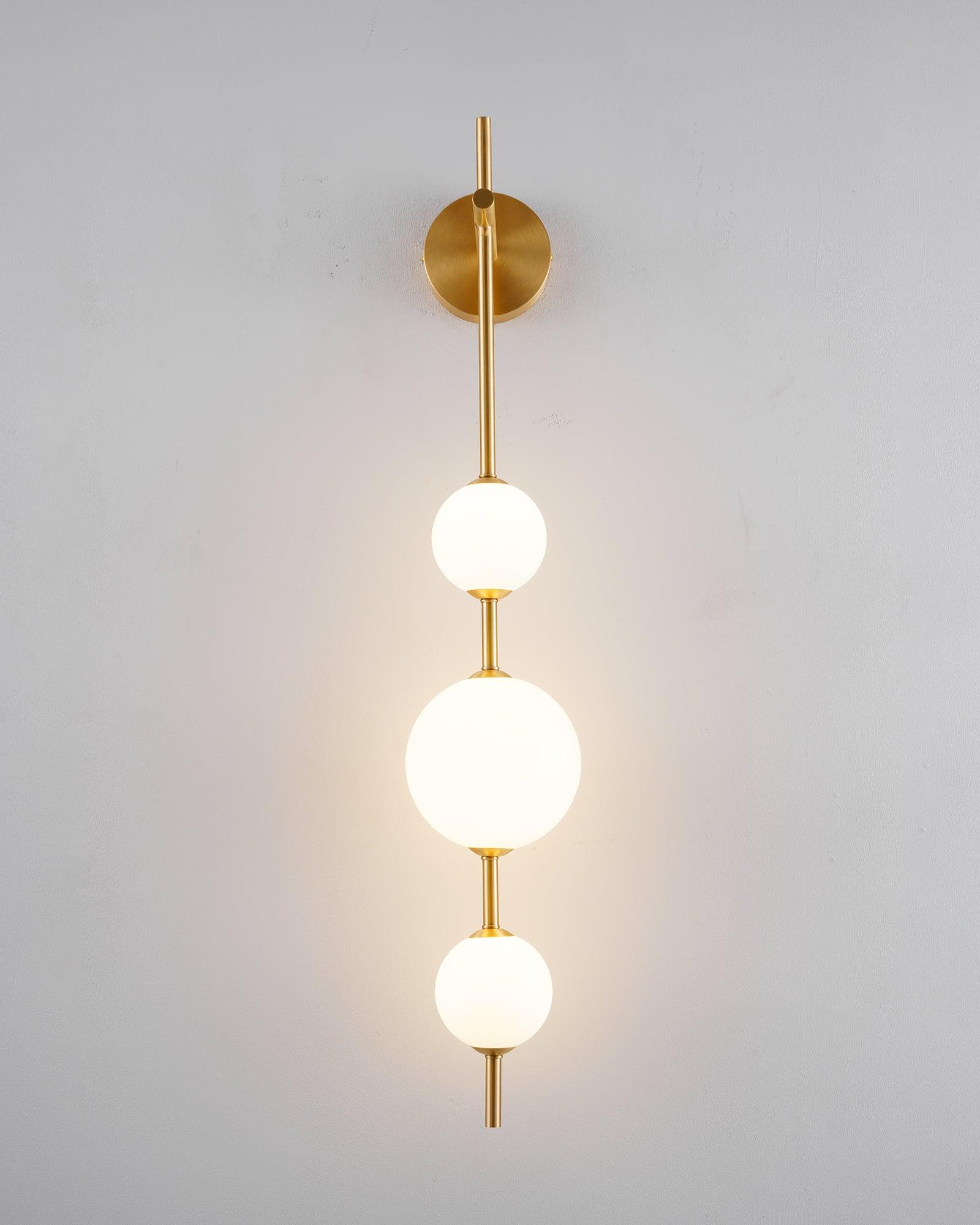 Modern Wall Light | Vertical Glass Globe