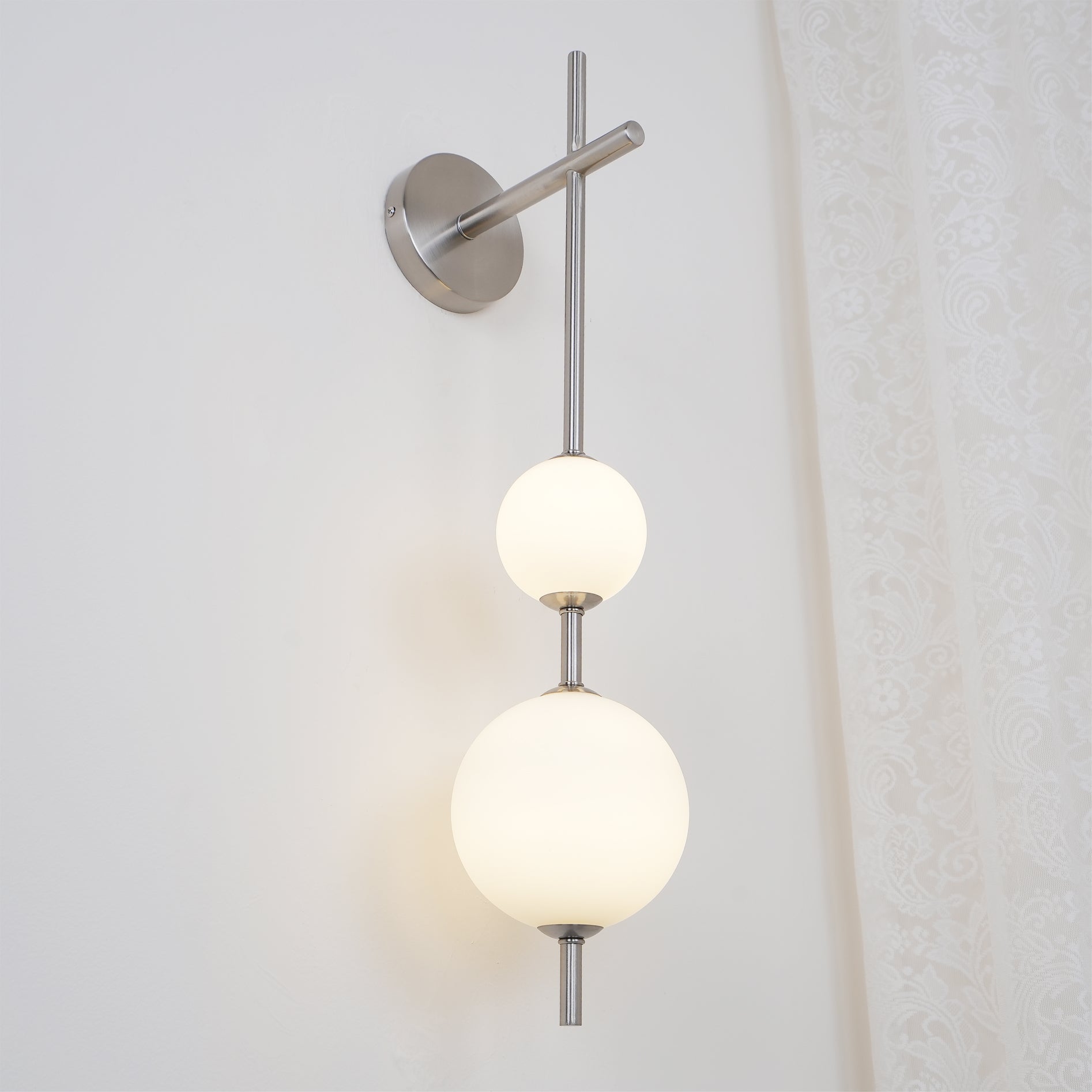 Modern Wall Light | Vertical Glass Globe