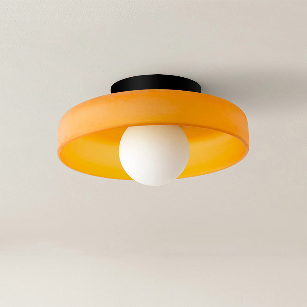 Ceiling Light | Round Glass Flush Ceiling Fixture