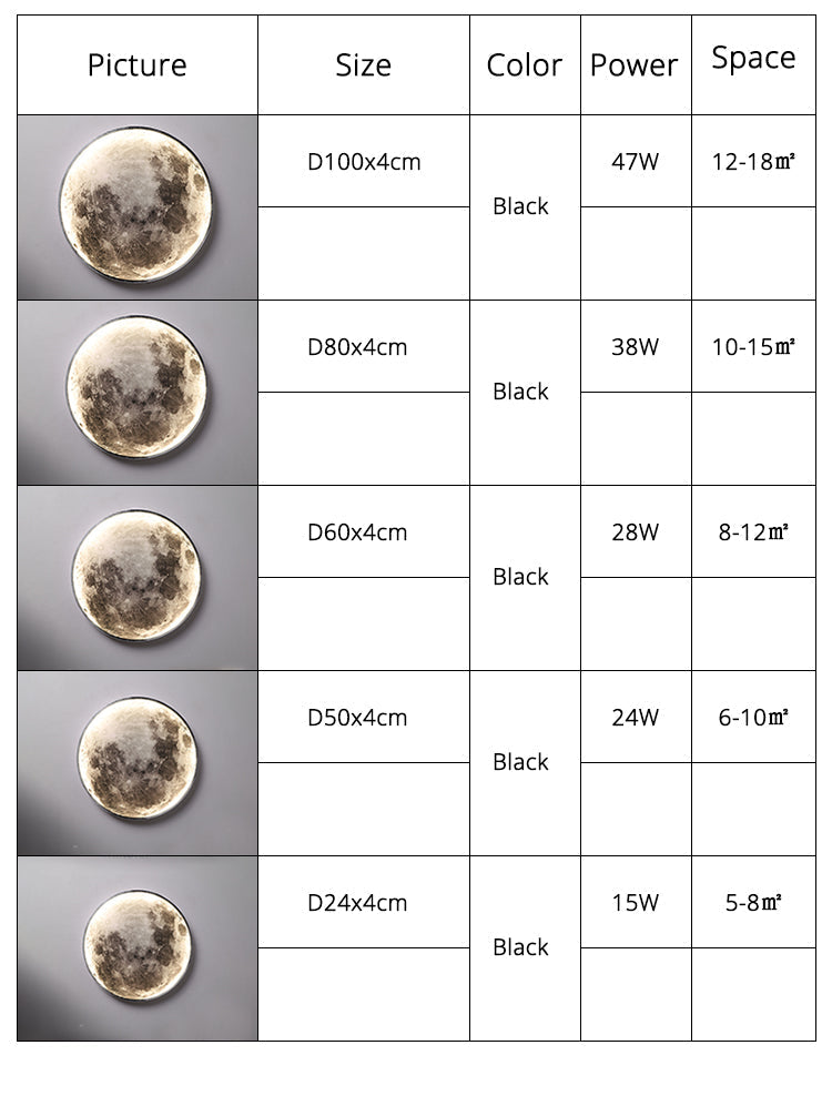 Wall Light Moon Design | Circular LED Accent