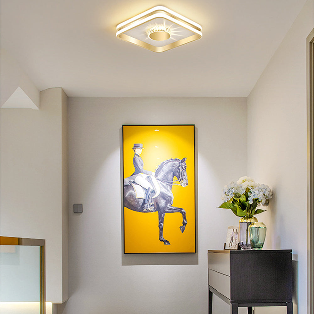 Ceiling Light | Geometric Square Round LED Fixture