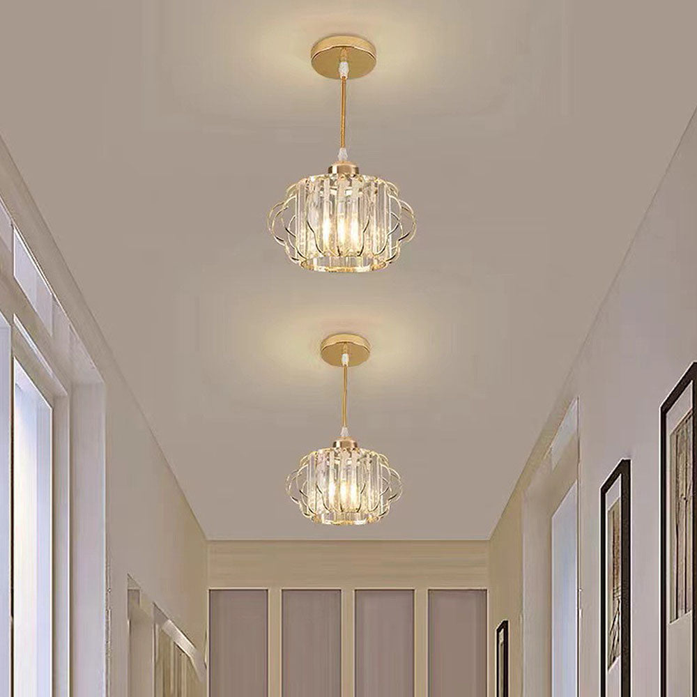 Ceiling Light | Modern Geometric Cage Fixture