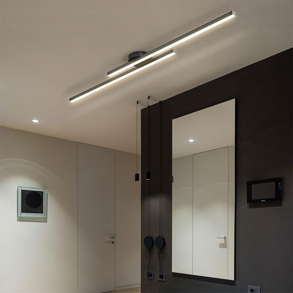 Modern Long Strip LED Ceiling Light | Sleek Semi Flush Mount