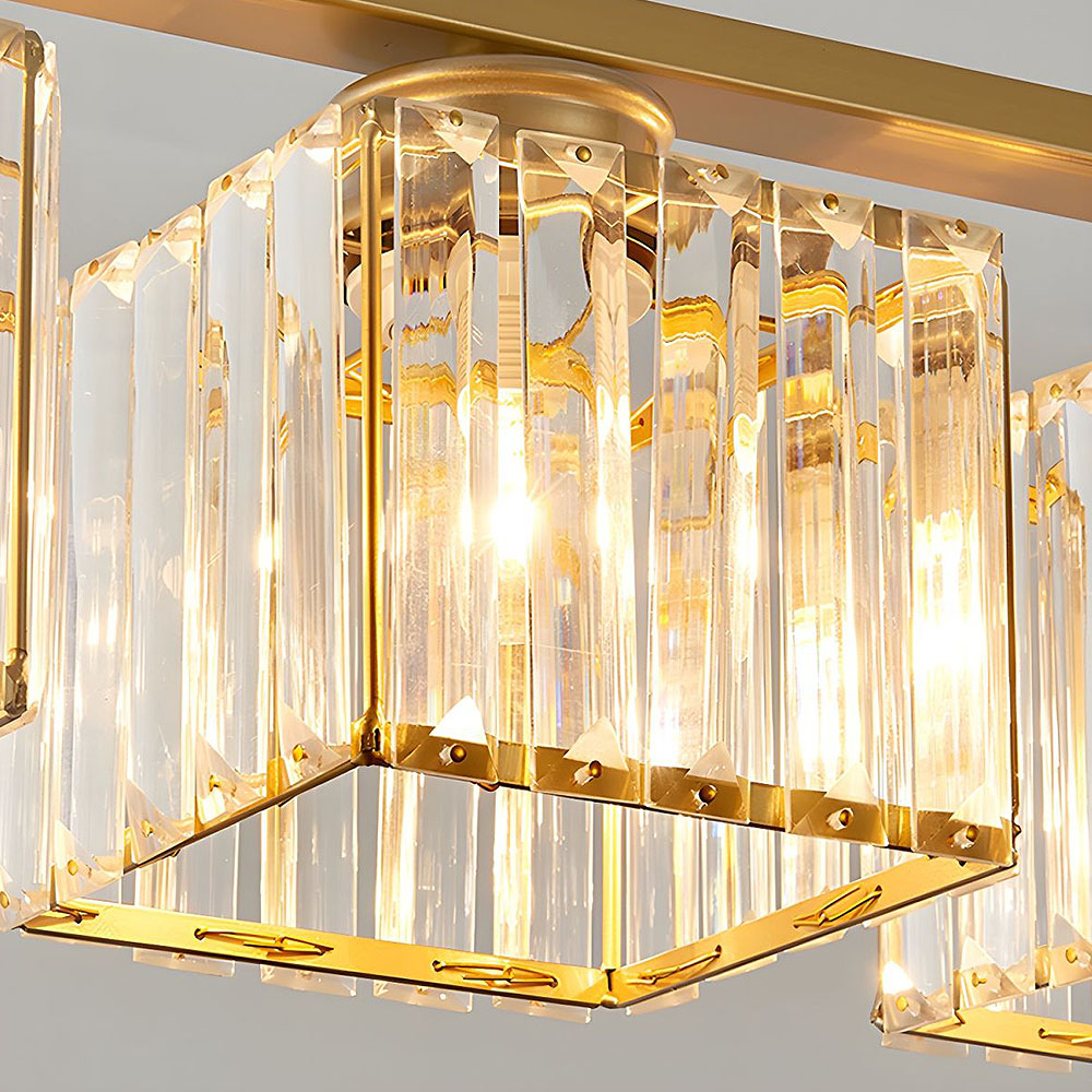 Pendant Light | Rectangular Multi Glass Shade