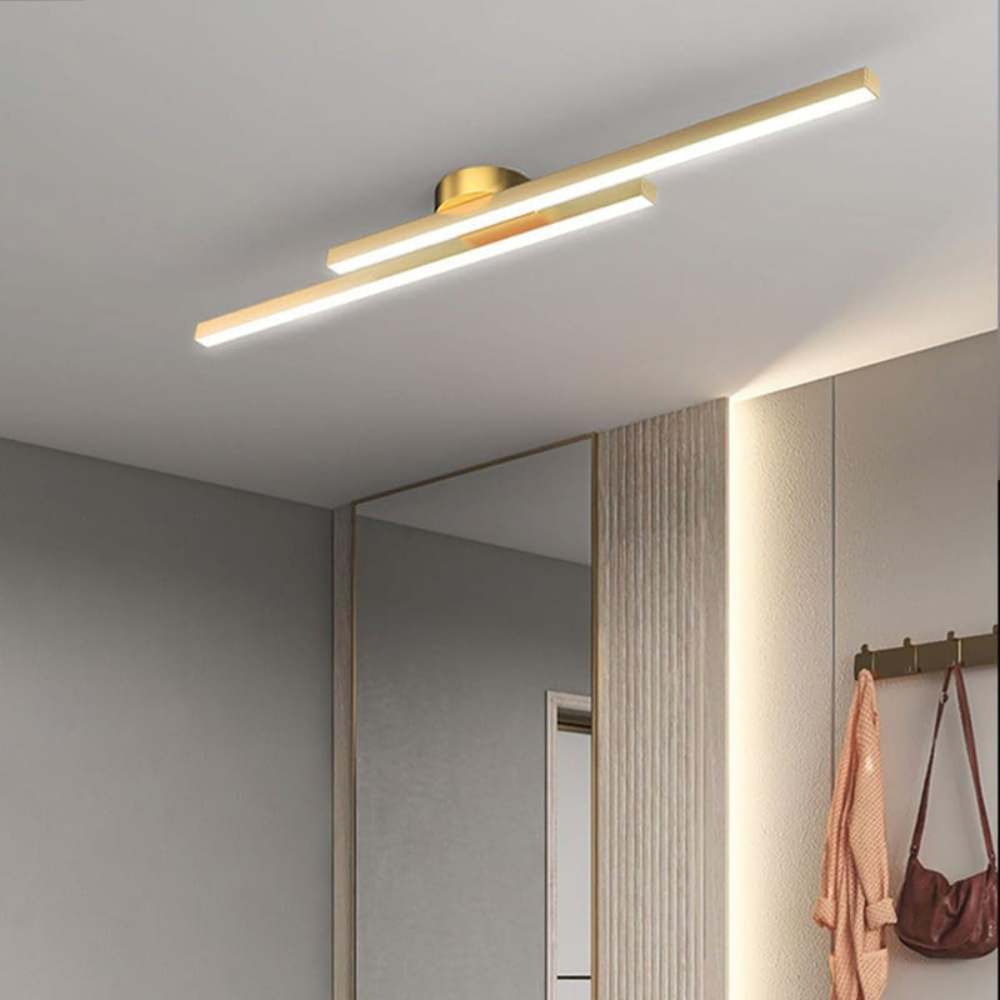 Modern Long Strip LED Ceiling Light | Sleek Semi Flush Mount