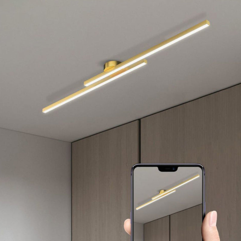 Modern Long Strip LED Ceiling Light | Sleek Semi Flush Mount