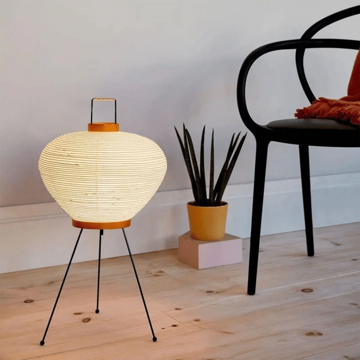 Table Lamp | Paper Shade Sculptural Table Light