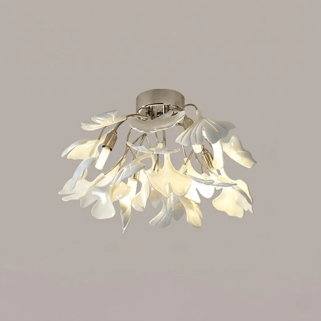 Ginkgo Leaf Chandelier | Nature-Inspired Branch Ceiling Fixture